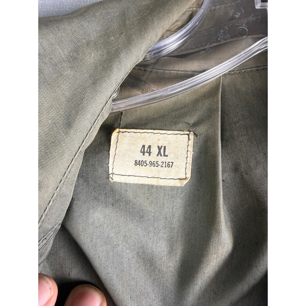 Vintage US Military Trench Coat Green Belted 44 XL Vietnam 8405-965-2167 - Picture 11 of 13